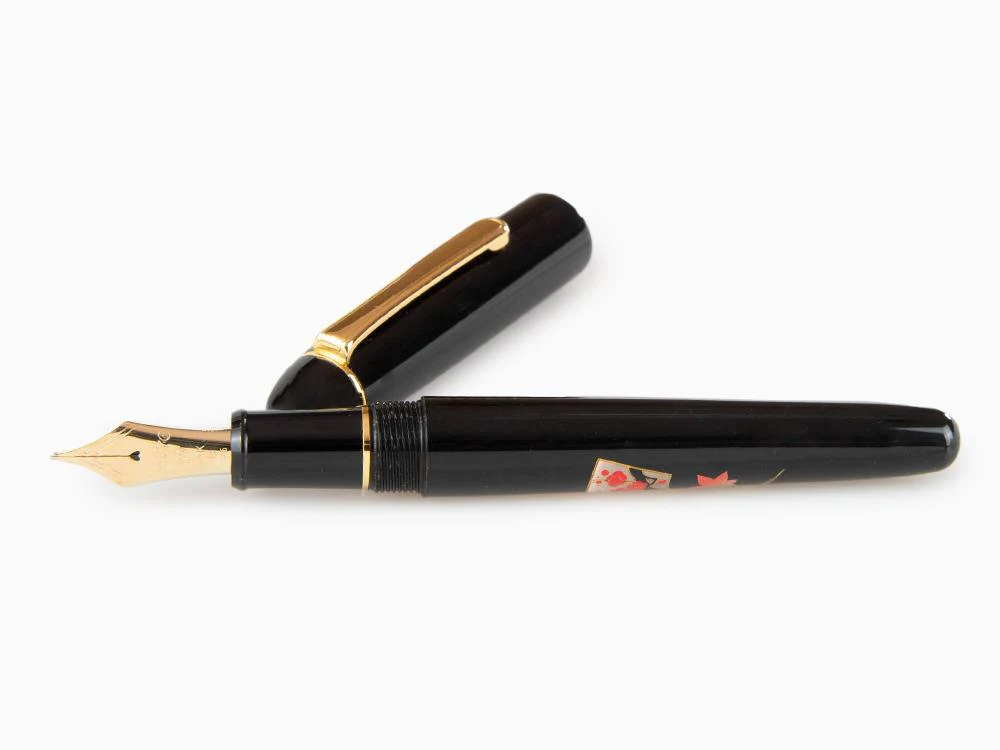 Platinum Urushi Maki-e Fountain Pen, Resin and lacquer, Senmen - Image 7