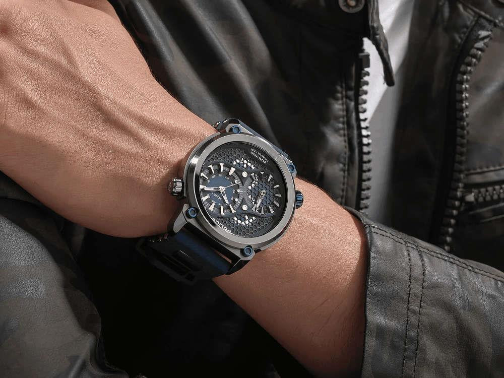Police Boa Quartz Watch, PVD, 48 mm, Blue, PEWGM0071803 - Image 5