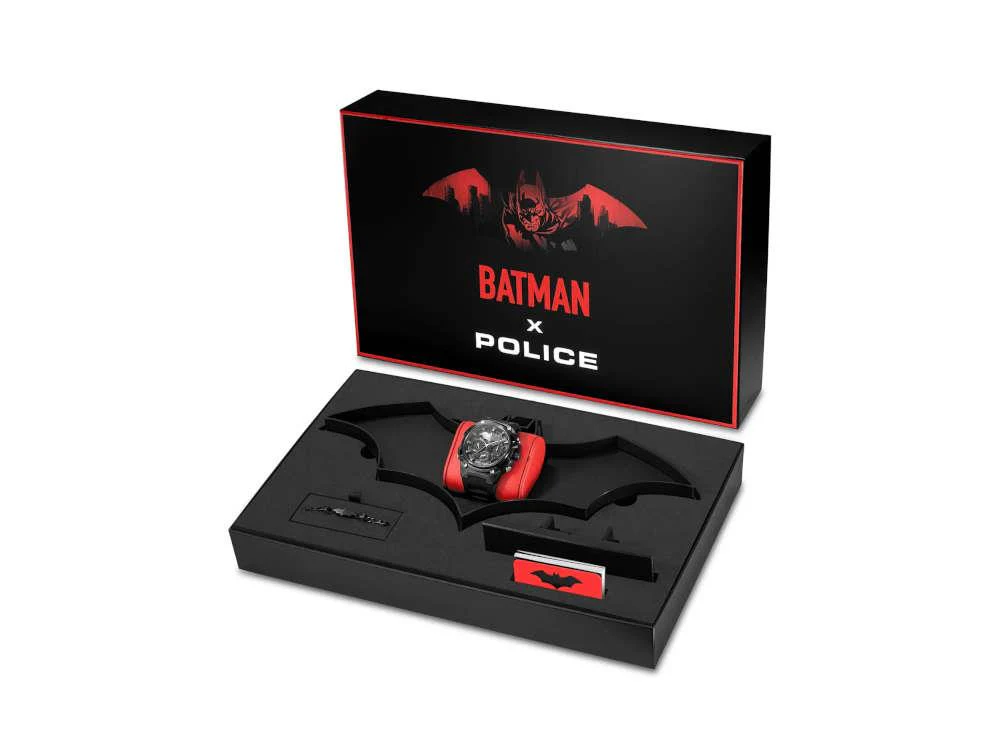 Police Crusader Quartz Watch & Batarang Bracelet Set Limited Ed. PEWGQ0089901 - Image 9