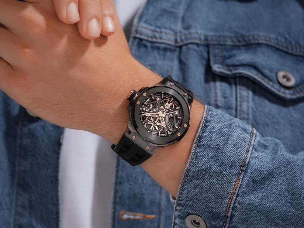 Police Cyclone Automatic Watch, PVD, 43 mm, Black, PEWGR0082202 - Image 2