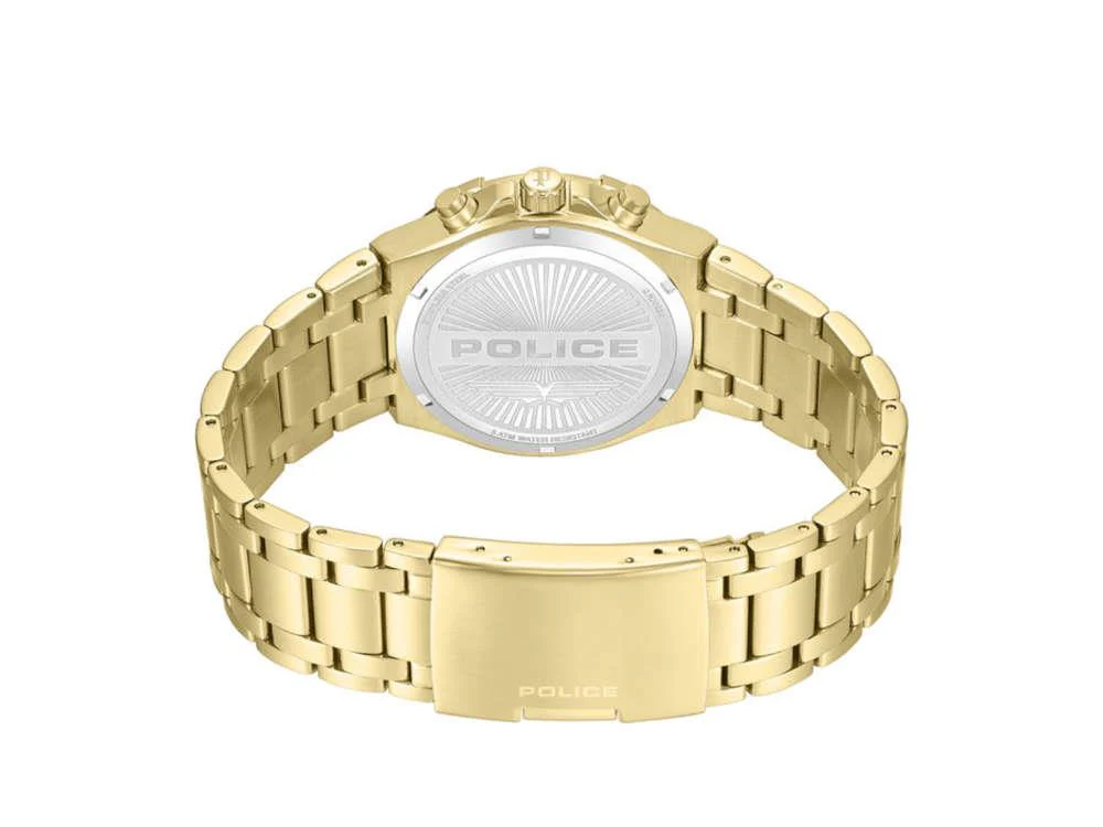 Police Guardian Quartz Watch, PVD Gold, 42 mm, Green, PEWGK0082003 - Image 3