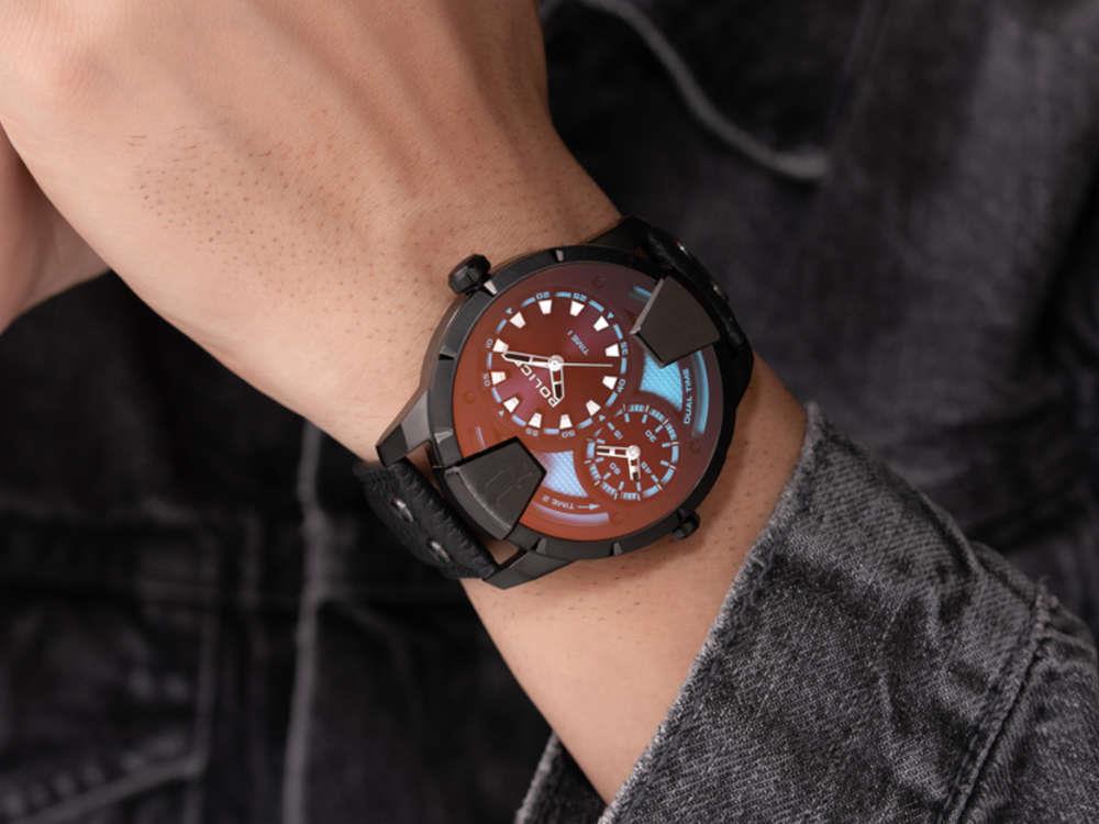 Police Huntley Quartz Watch, PVD, 48 mm, Black, PEWJA0022001 - Image 5