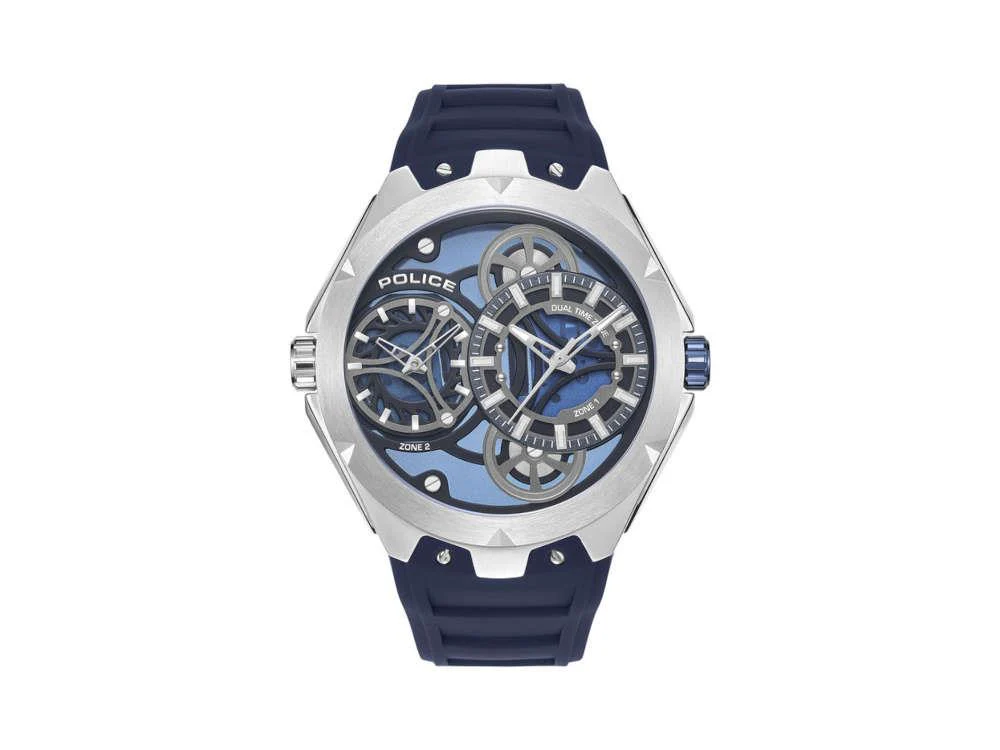 Police Scepter Quartz Watch, 46 mm, Blue, PEWGM0081703