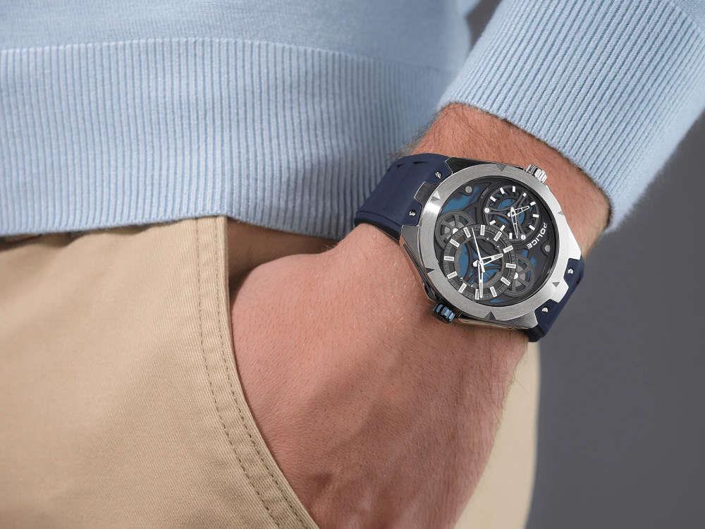 Police Scepter Quartz Watch, 46 mm, Blue, PEWGM0081703 - Image 4