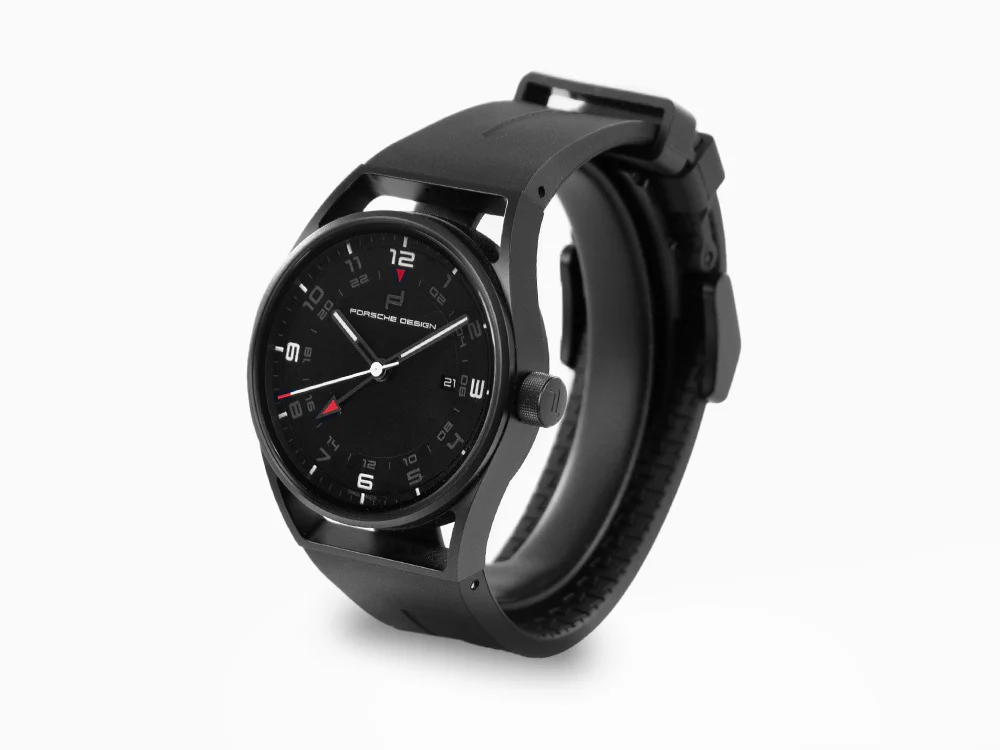 Porsche Design 1919 Automatic Watch Globetimer, Titanium, Black & Rubber - Image 4