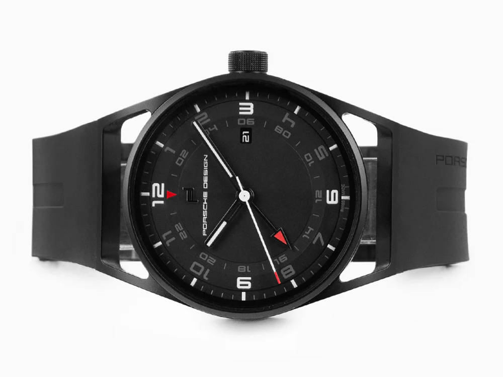Porsche Design 1919 Automatic Watch Globetimer, Titanium, Black & Rubber - Image 7