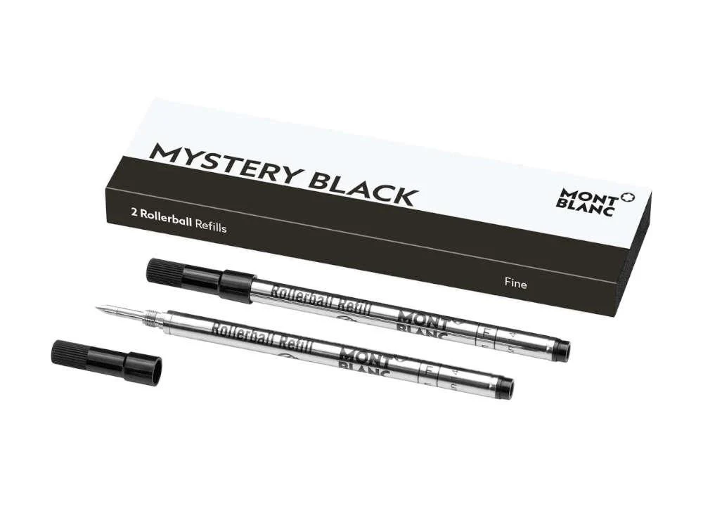 Rollerball refill 2x1 Montblanc, Mystery Black, Gel, Fine, 128230 - Image 2
