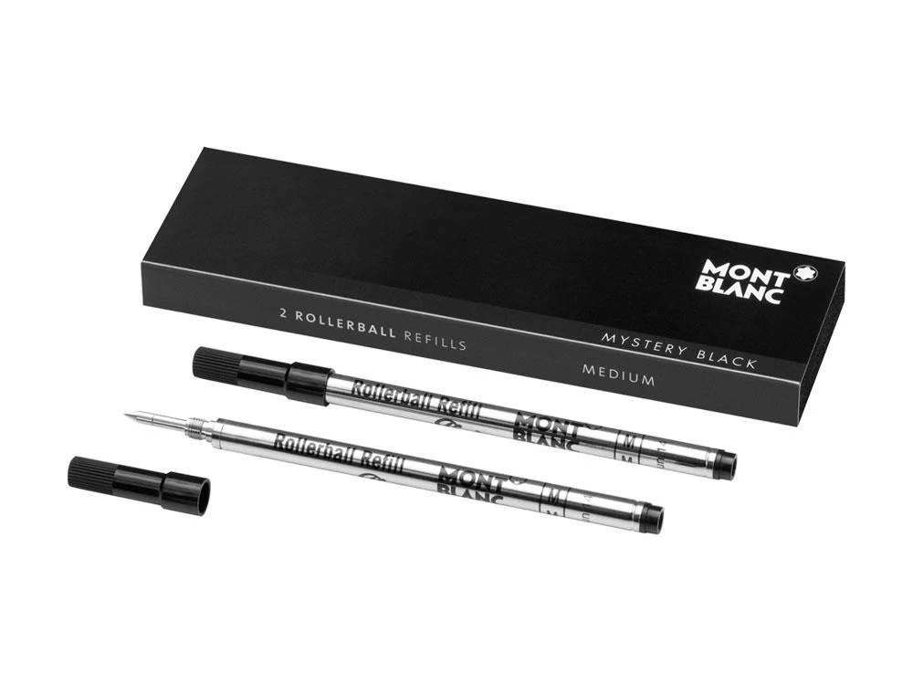 Rollerball refill 2x1 Montblanc, Mystery Black, Gel, Medium, 128231 - Image 2