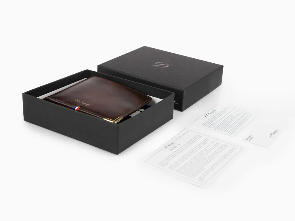 S.T. Dupont Atelier Cloudy Wallet, Brown, Leather, 6 Cards, 190453 - Image 9