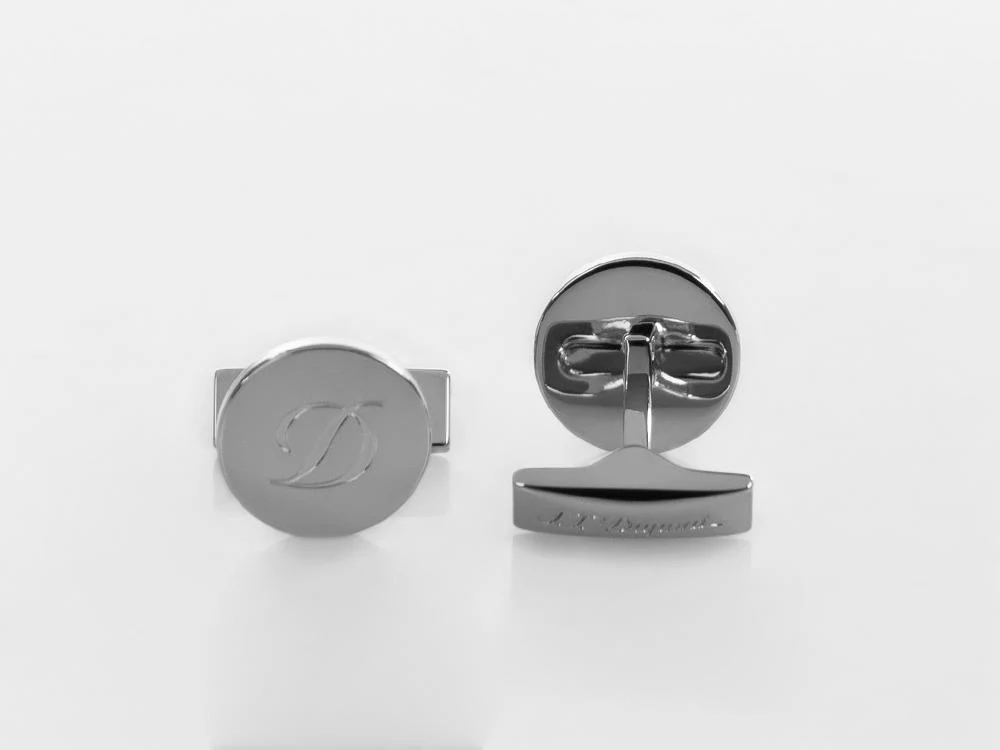 S.T. Dupont D Cufflinks, Silver, 005837 - Image 4