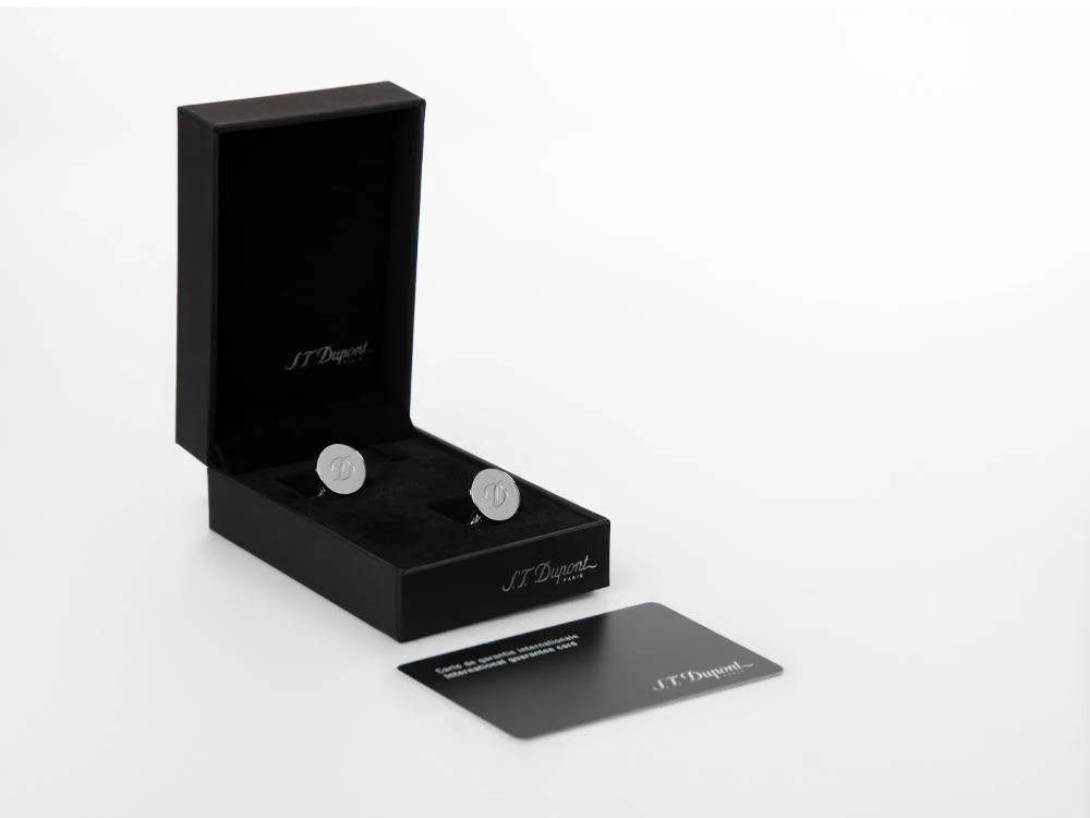 S.T. Dupont D Cufflinks, Silver, 005837 - Image 7