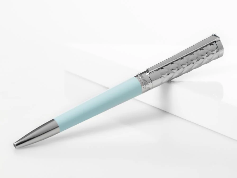 S.T. Dupont Liberté Ballpoint pen, Chrome Trim, Baby Blue, 465279 - Image 2