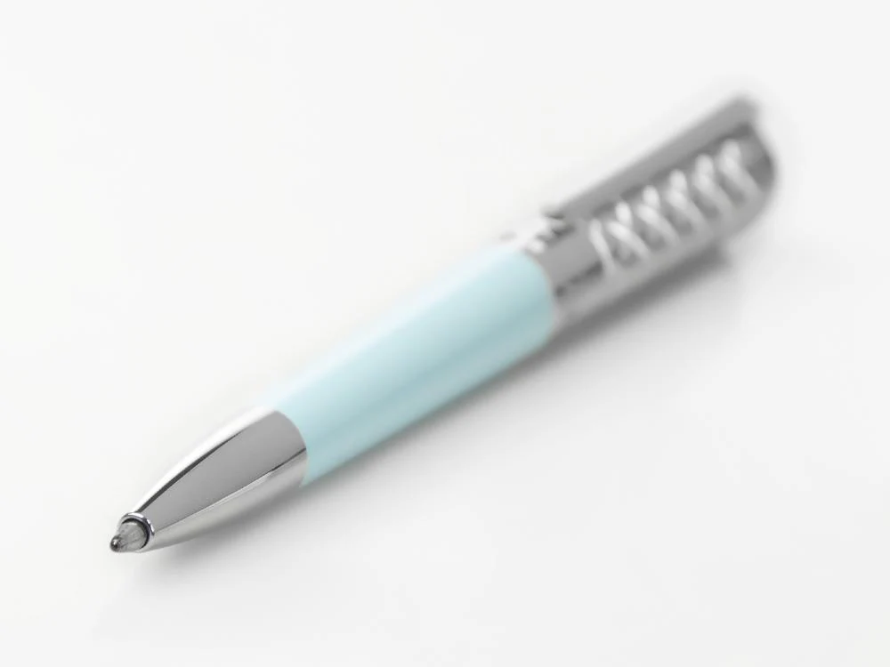 S.T. Dupont Liberté Ballpoint pen, Chrome Trim, Baby Blue, 465279 - Image 4