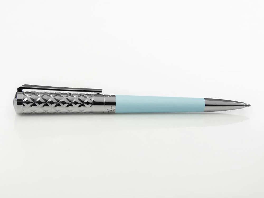 S.T. Dupont Liberté Ballpoint pen, Chrome Trim, Baby Blue, 465279 - Image 6