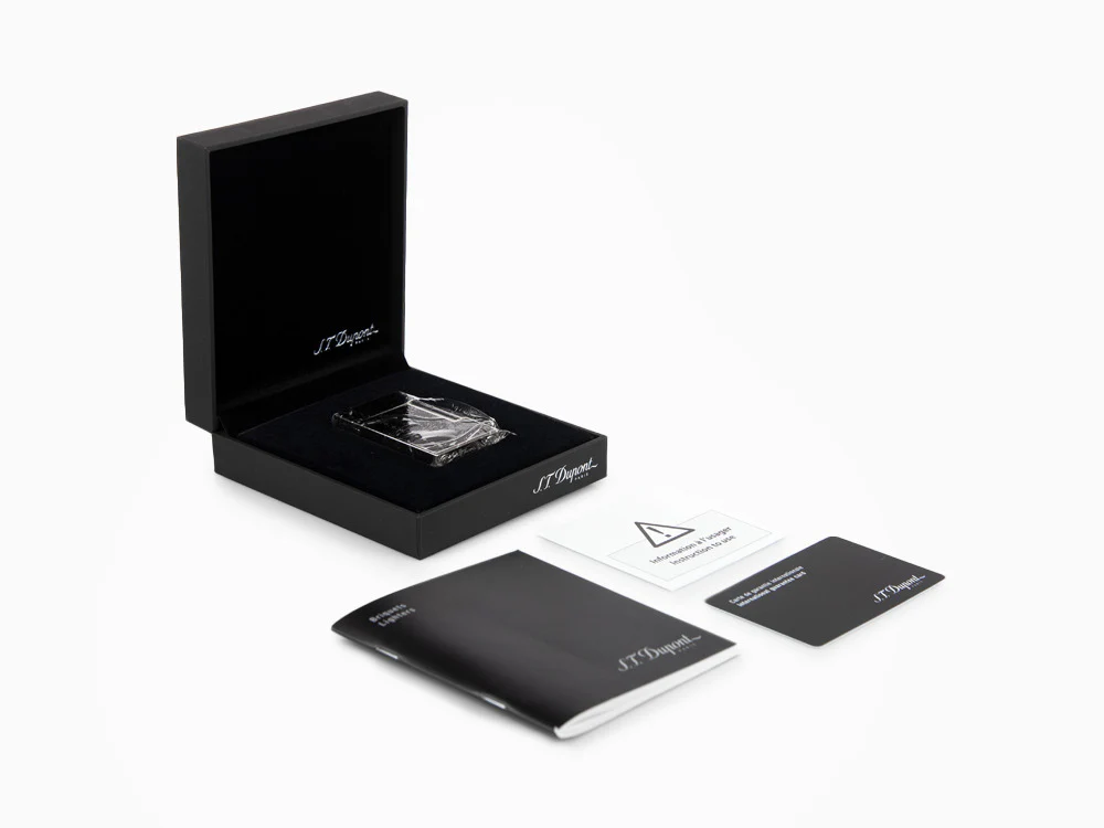 S.T. Dupont Ligne 2 Derby Lighter, Lacquer, Palladium trim, Black, 016434 - Image 10