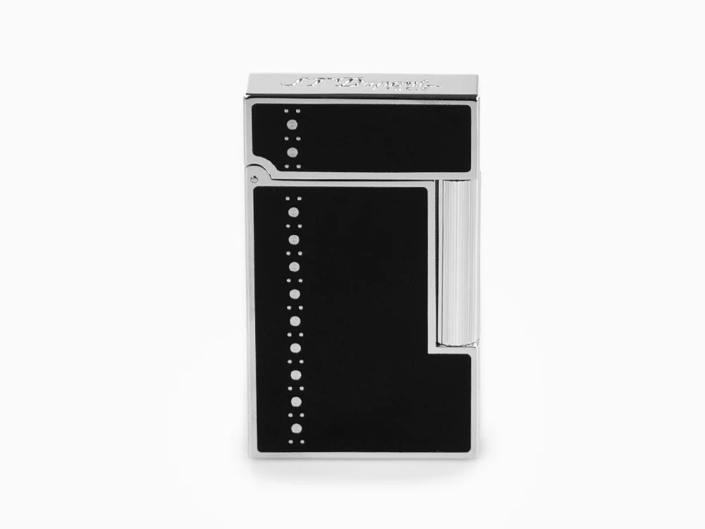 S.T. Dupont Ligne 2 Derby Lighter, Lacquer, Palladium trim, Black, 016434 - Image 2