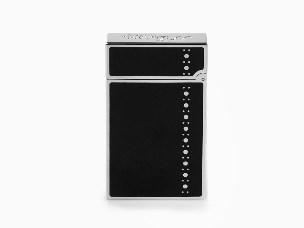 S.T. Dupont Ligne 2 Derby Lighter, Lacquer, Palladium trim, Black, 016434 - Image 3