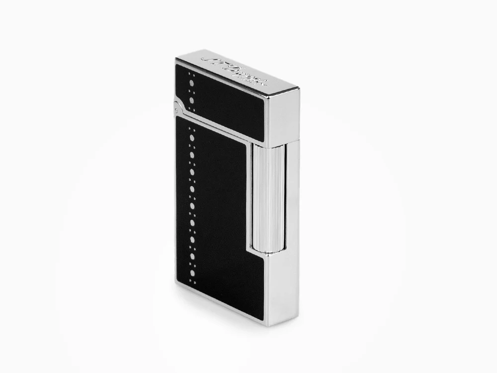 S.T. Dupont Ligne 2 Derby Lighter, Lacquer, Palladium trim, Black, 016434 - Image 4