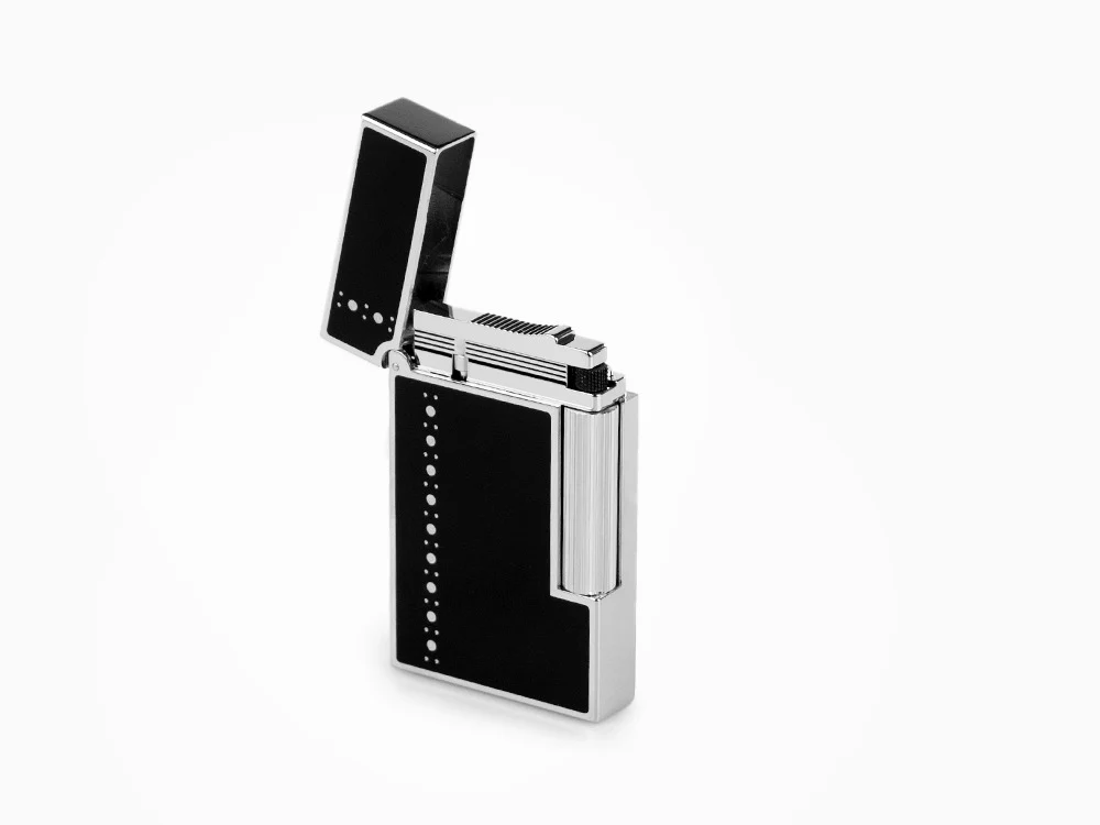 S.T. Dupont Ligne 2 Derby Lighter, Lacquer, Palladium trim, Black, 016434 - Image 5