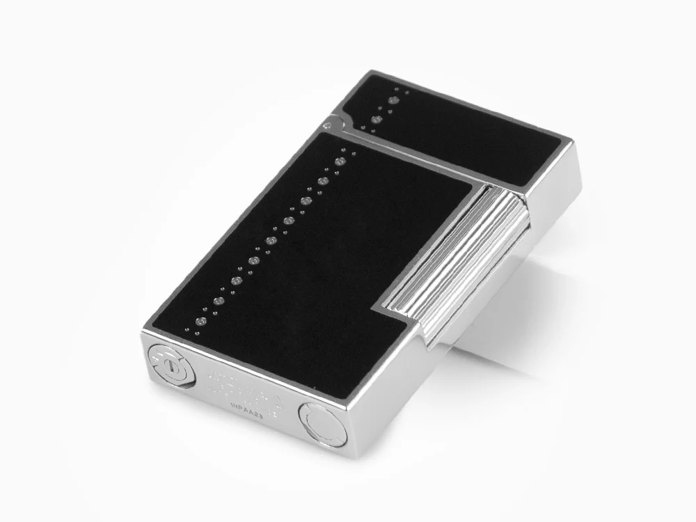 S.T. Dupont Ligne 2 Derby Lighter, Lacquer, Palladium trim, Black, 016434 - Image 6