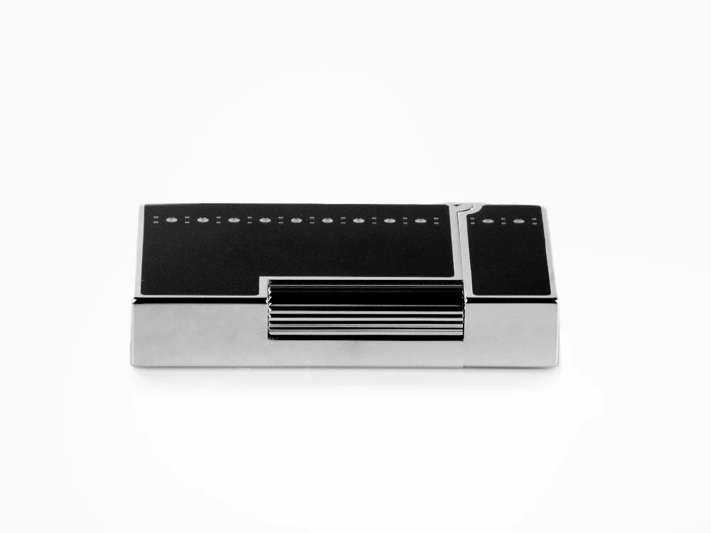 S.T. Dupont Ligne 2 Derby Lighter, Lacquer, Palladium trim, Black, 016434 - Image 8