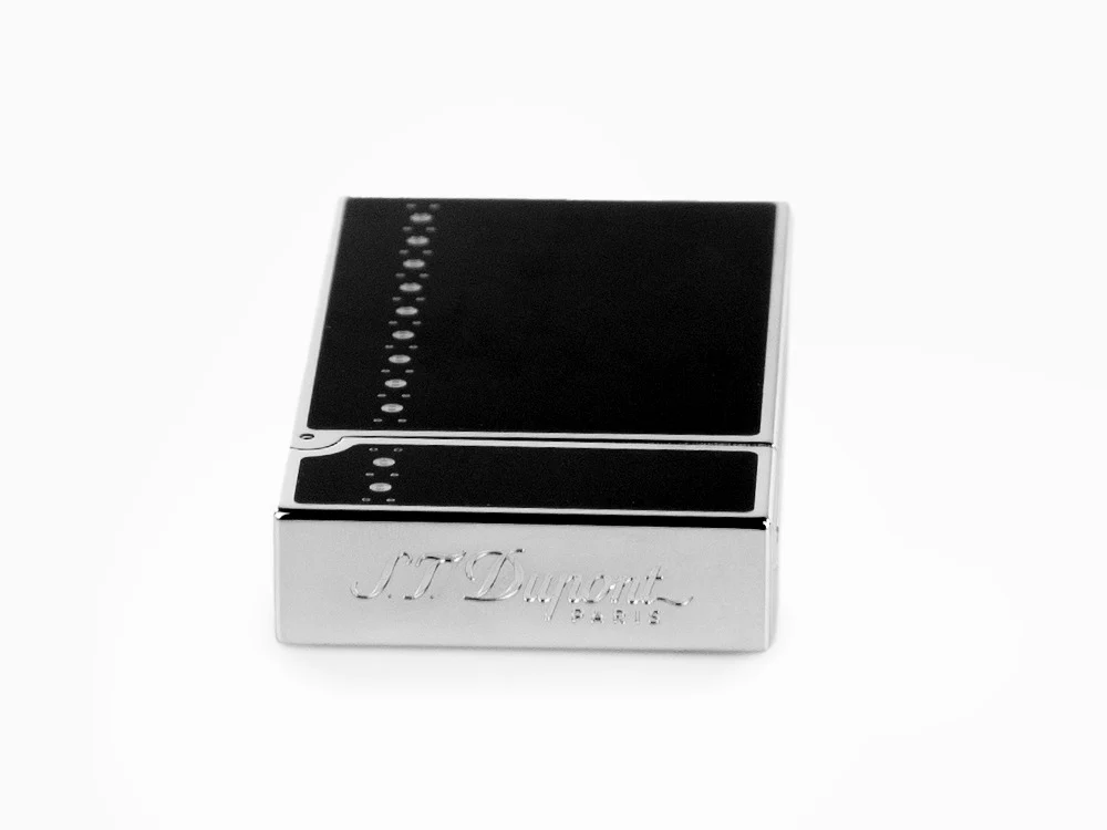 S.T. Dupont Ligne 2 Derby Lighter, Lacquer, Palladium trim, Black, 016434 - Image 9