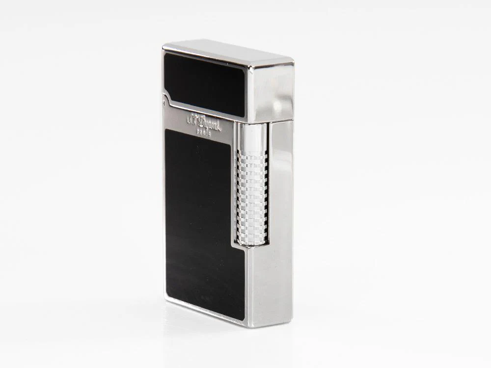 S.T. Dupont Ligne 2 Lighter New Le Grand, Palladium trim, Black, C23010 - Image 3