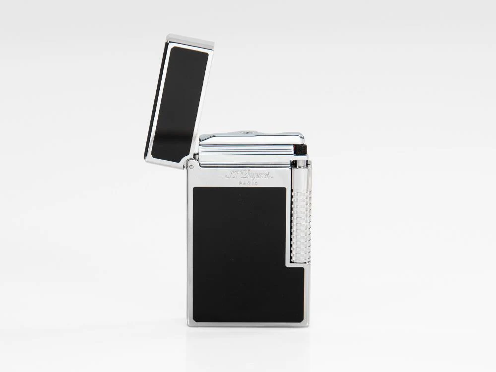 S.T. Dupont Ligne 2 Lighter New Le Grand, Palladium trim, Black, C23010 - Image 5