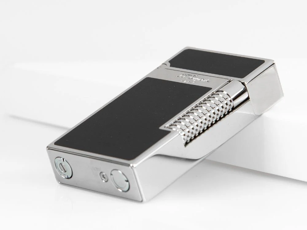 S.T. Dupont Ligne 2 Lighter New Le Grand, Palladium trim, Black, C23010 - Image 7