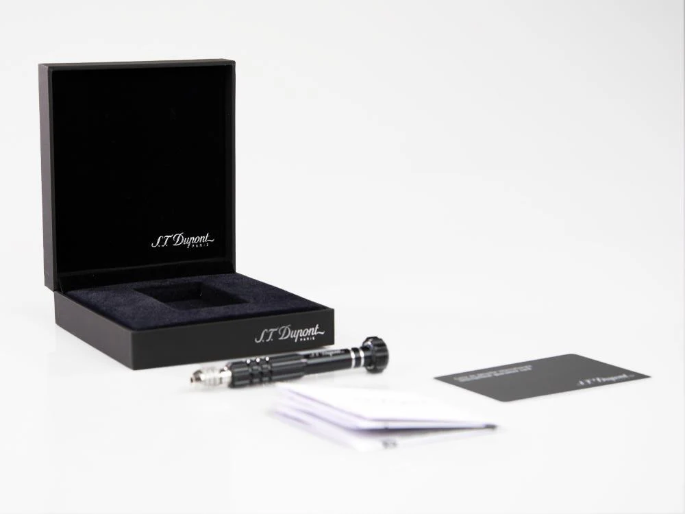 S.T. Dupont Ligne 2 Lighter New Le Grand, Palladium trim, Black, C23010 - Image 9