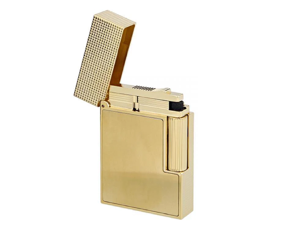 S.T. Dupont Ligne 2 Small Lighter, Brass, Gold plated, Gold, C18602 - Image 3