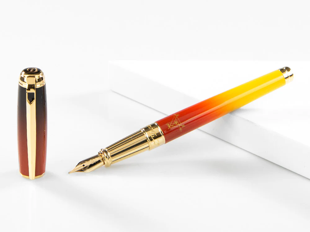S.T. Dupont Line D Montecristo, Le Crépuscule Fountain Pen, Gold,410136L - Image 2