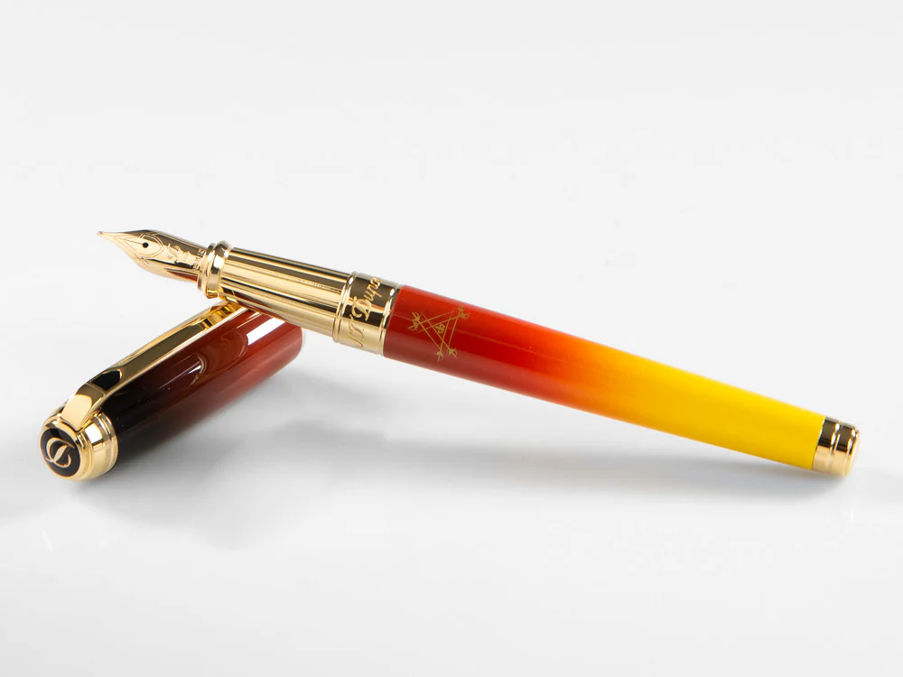 S.T. Dupont Line D Montecristo, Le Crépuscule Fountain Pen, Gold,410136L - Image 8