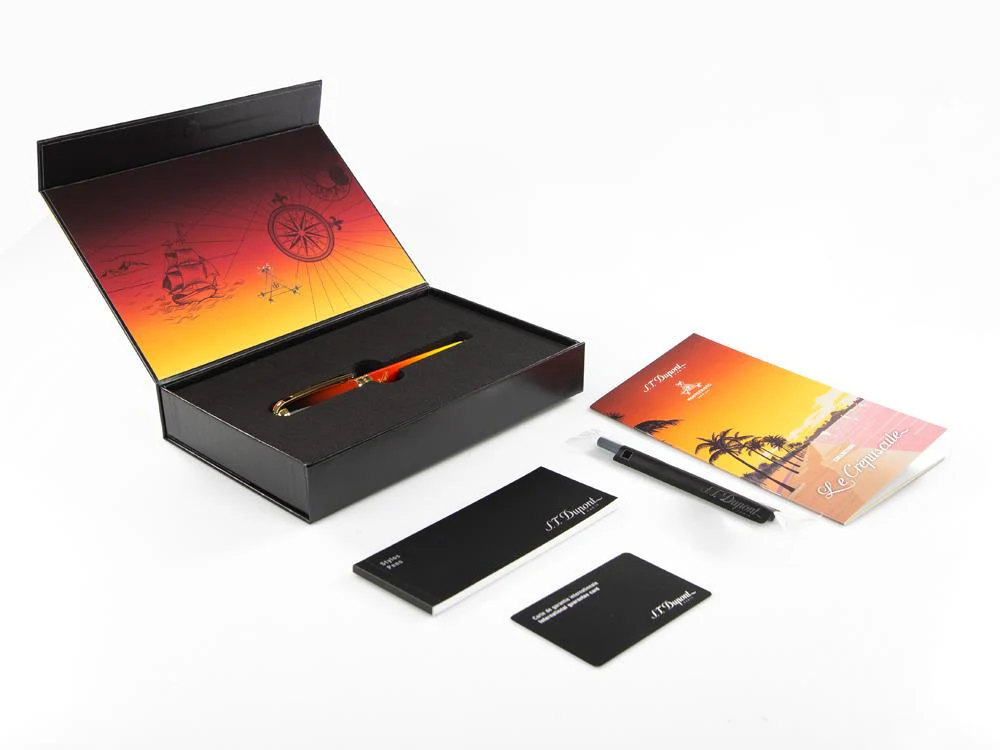 S.T. Dupont Line D Montecristo, Le Crépuscule, Rollerball, Orange, Gold, 412136L - Image 10