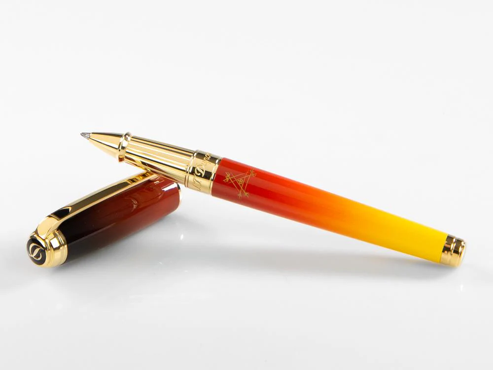 S.T. Dupont Line D Montecristo, Le Crépuscule, Rollerball, Orange, Gold, 412136L - Image 8