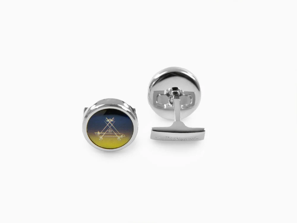 S.T. Dupont Montecristo La Nuit Cufflinks, Lacquer, Lacquer, Blue, 005715 - Image 4
