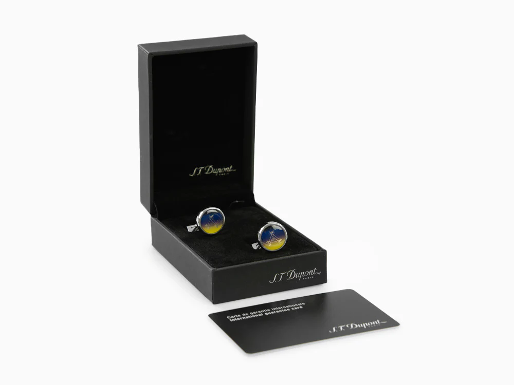 S.T. Dupont Montecristo La Nuit Cufflinks, Lacquer, Lacquer, Blue, 005715 - Image 9