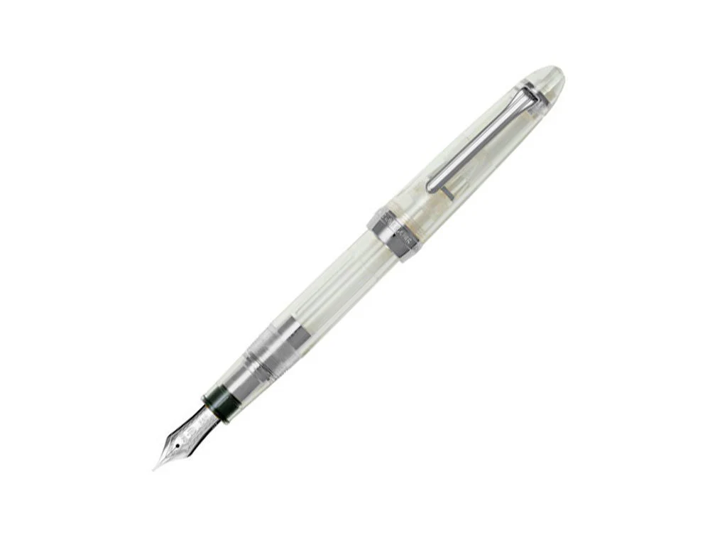 Sailor 1911 Large Series Fountain Pen, Demonstrator Silver, Chrome, 9223 - Image 2