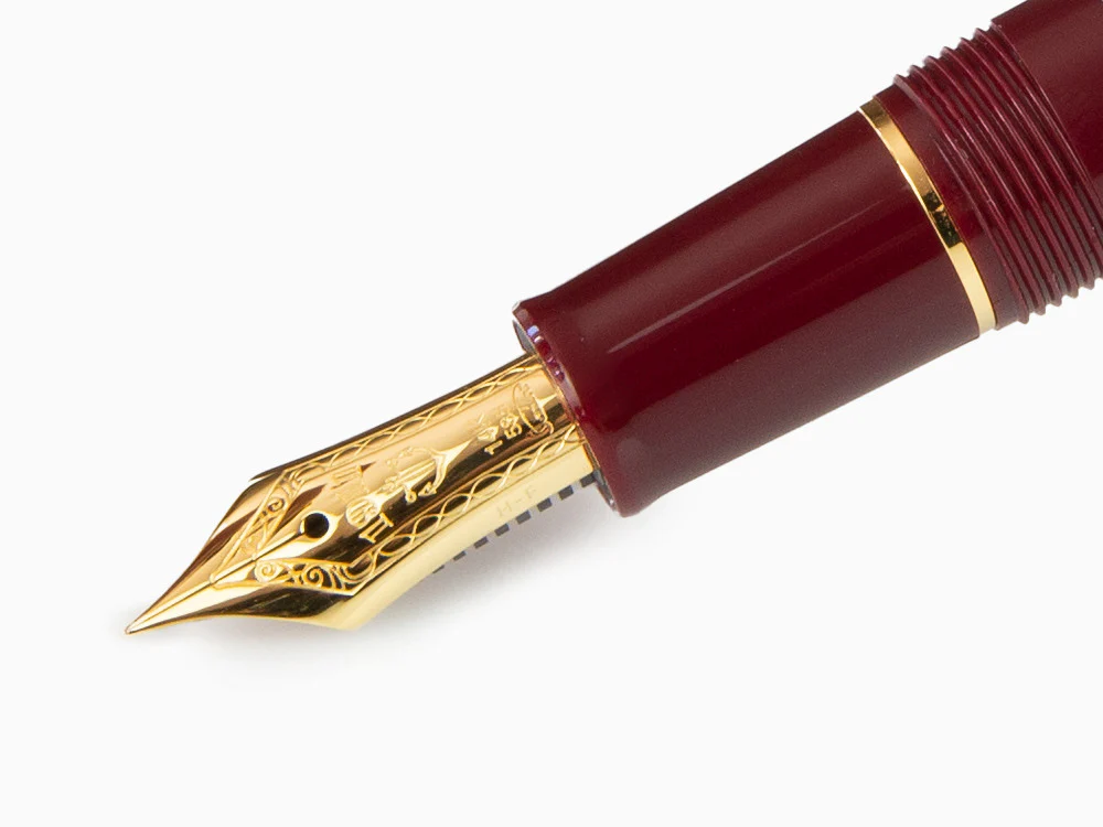 Sailor 1911 Standard Series Fountain Pen, Burgundy, Resin, Gold Trim - Image 4