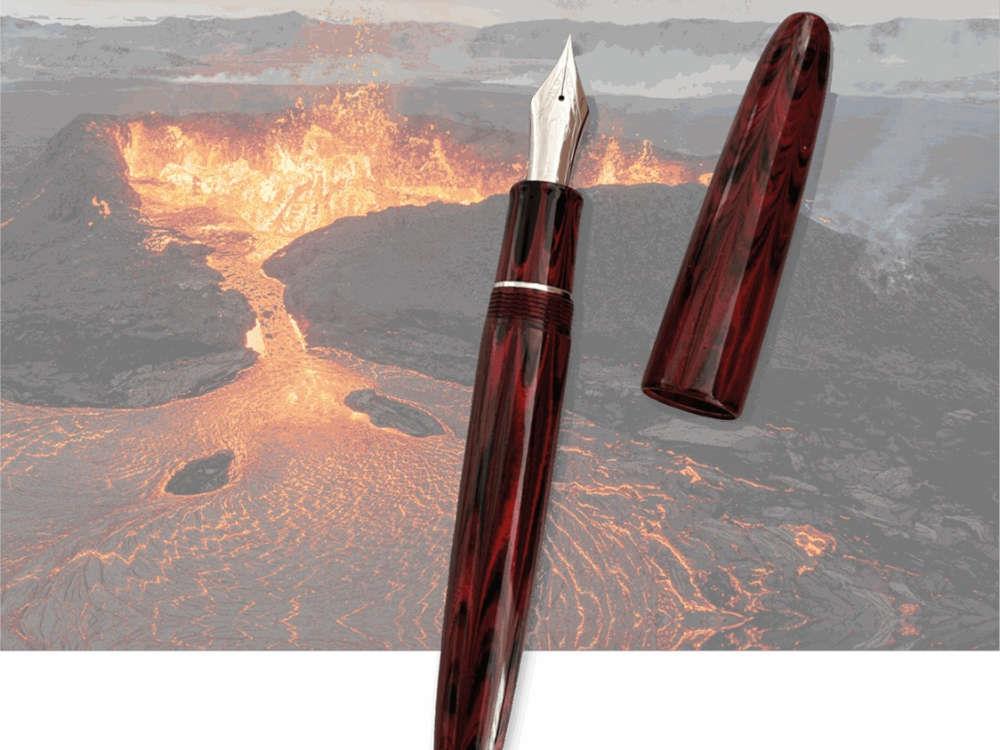 Sailor King of Pens Ripple Magma Fountain Pen, Ebonite, 10-8975-430 - Image 5