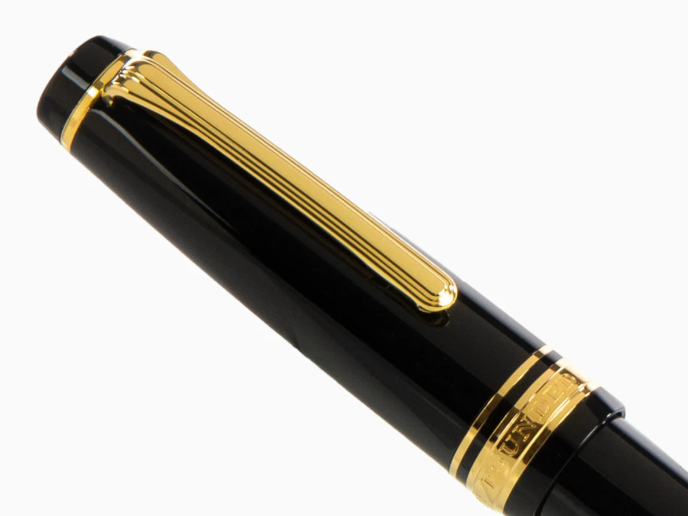 Sailor Professional Gear Gold Ballpoint pen, Black, 24k Gold trim, 16-1036-620 - Image 8