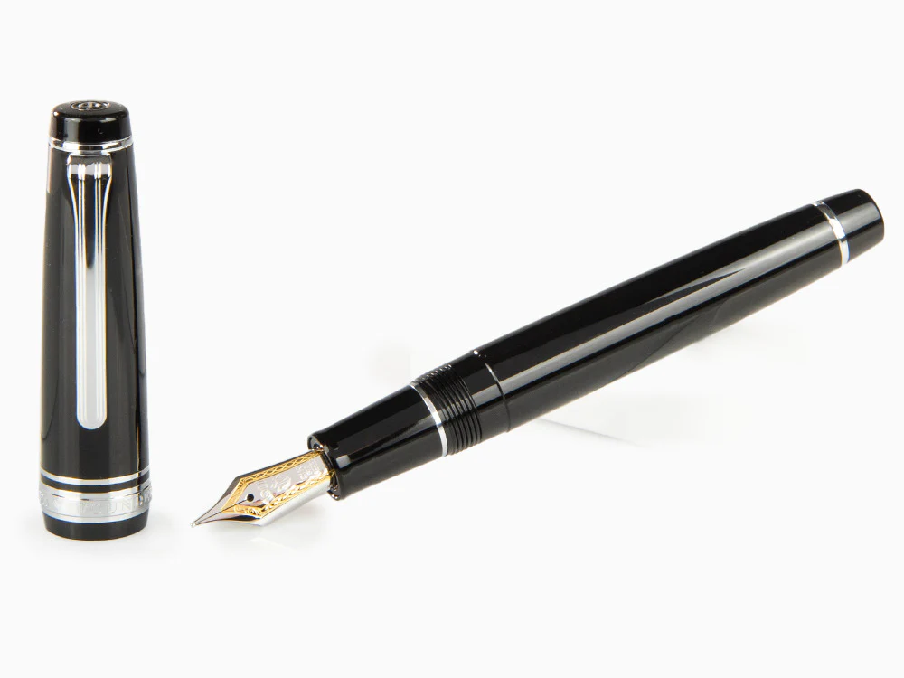 Sailor Professional Gear Silver Fountain Pen, Black, Chrome, 11-2037-420 - Image 2