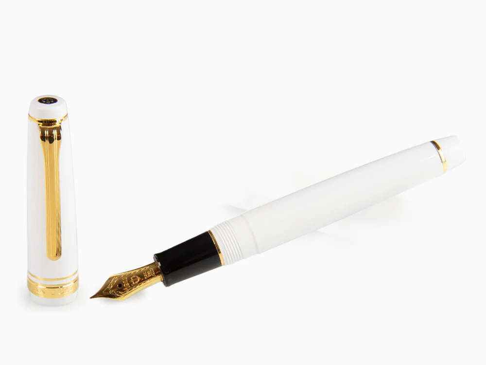 Sailor Professional Gear Slim Gold Fountain Pen, White, 11-1221-410 - Image 2