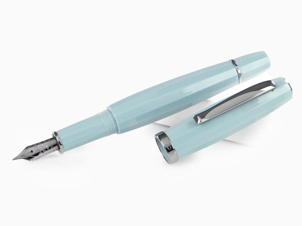 Scribo Feel Fountain Pen, Blue Resin, Ruthenium, Flex nib, FEEFP03RT1403 - Image 4