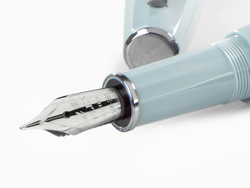 Scribo Feel Fountain Pen, Blue Resin, Ruthenium, Flex nib, FEEFP03RT1403 - Image 5