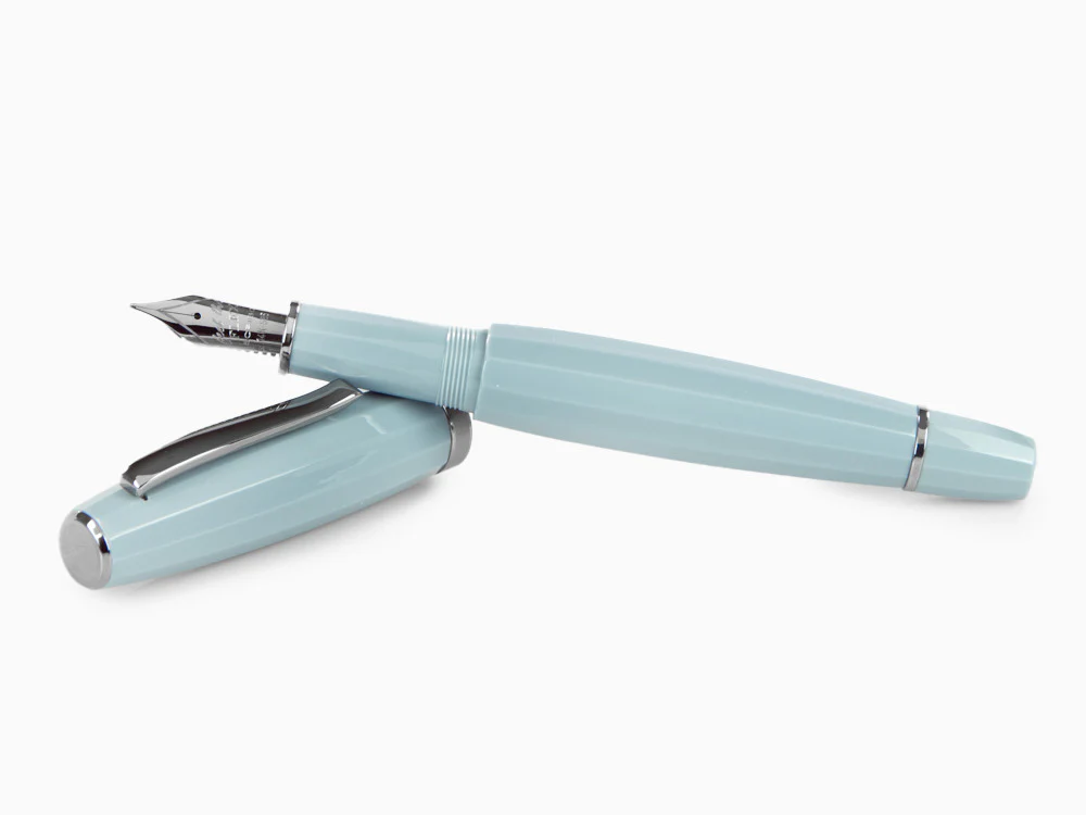 Scribo Feel Fountain Pen, Blue Resin, Ruthenium, Flex nib, FEEFP03RT1403 - Image 7