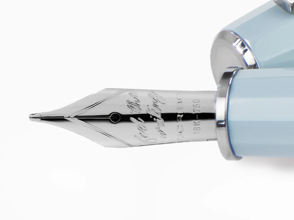 Scribo Feel Fountain Pen, Blue Resin, Ruthenium trim, FEEFP03RT1803 - Image 5