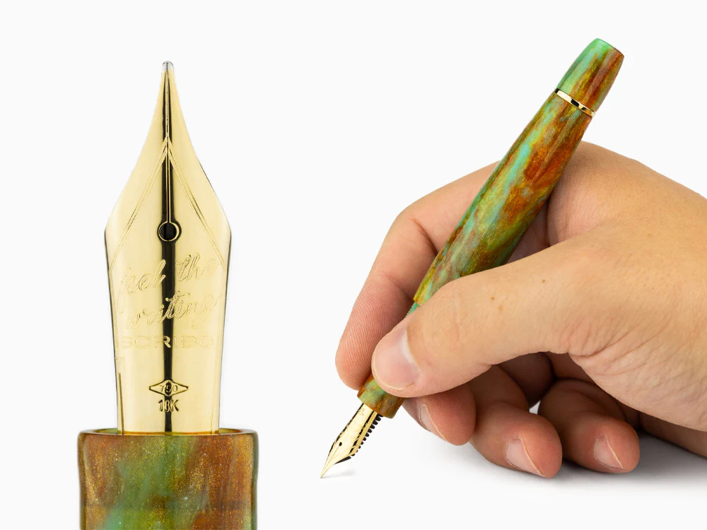 Scribo La Dotta Valverde Fountain Pen, 18K, Limited Edit, DOTFP10YG1803 - Image 9