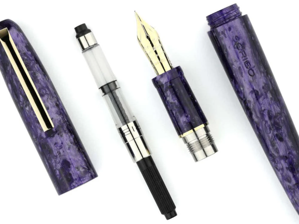 Scribo Piuma Ametista Fountain Pen, 18K, Limited Edition, PIUFP14YG1803 - Image 5