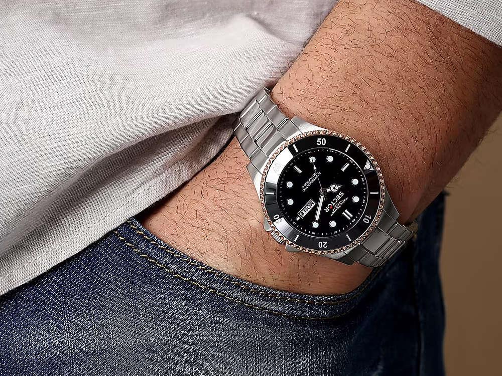 Sector No Limits 230 Automatic Watch, Black, 43 mm, R3223161009 - Image 8